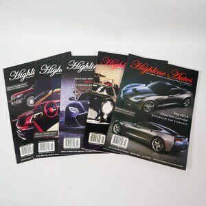 Set Of 5 Highline Autos Magazines Featuring Distinguished Automobiles